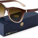 EASY READ Bifocal Reading Sunglasses for Women Fashion Sun Readers UV400 Protection(Magnification 1.75, Gradient Brown)
