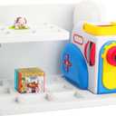 Taladad Wall Shelf Compatible with Little Tikes for Story Dream Machine Books Starter Set, for Little Tikes for Storytime Audio Play Real for Littles Character Storage Floating Shelves Blue (White)