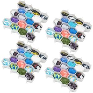 32Pcs Honeycomb Drawer Organizers Adjustable Partition Storage for Underwear Socks Bras Ties Belts Scarves White Total of 72 Slots