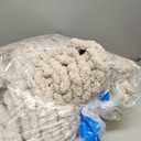 L'AGRATY Chunky Knit Blanket Throw: 50''x60'' Chenille Chunky Knitted Throw Blanket for Bed Couch - Handmade Thick Big Cable Knit Blanket - Large Crochet Rope Blanket for Home Decor(Light Linen)