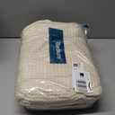 Bedsure Gentlesoft 100% Cotton Large Throw Blanket for Couch 50x70 inches - Breathable and Soft, Waffle Weave Throw Blanket for Office, Light Beige