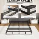 UOMEUR 9 Inch Queen Box Spring, 3000 LBS Heavy Duty Metal Mattress Foundation with Fabric Cover