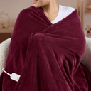 Sunbeam Throw Microplush Sherpa Heated Throw Size 50x70 in