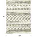 SAFAVIEH Arizona Shag Collection Accent Rug - 3'2" x 5', Ivory & Green, Moroccan Design, Non-Shedding & Easy Care, 1.6-inch Thick Ideal for High Traffic Areas in Foyer, Living Room, Bedroom (ASG741Y)