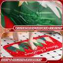 Fanfanwin 4 Pcs Merry Christmas Bathroom Set with 71x71 Inches Christmas Tree Shower Curtain Non-Slip Rugs Toilet Lid Cover and Bath Mat Waterproof Bathroom Decor Accessories Set