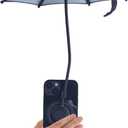 Magnetic Phone Umbrella for Sun with Universal Adjustable Ring Stand, Cellphone Holder with Outdoor Anti-Reflective Magnetic Umbrella Sun Shade for iPhone 17 16 15 14 Pro Max, Black