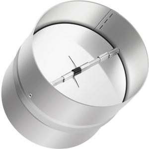 4 Inch Draft Blocker Backdraft Damper Duct Draft Stopper One-Way Airflow Ducting Insert Backflow Preventer Inline Fan Vent Deflector (Silver)