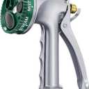 Garden Hose Nozzles, Heavy Duty Metal Nozzles, Tie Rods Made of Brass, High Pressure Hose Nozzles with Non-Slip Handles for Garden Watering, Car Washing and Showering Pets