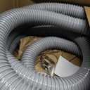 Dust Collection Hose 2 in × 20ft Heavy Duty Gray Flexible PVC Suction Pipe
