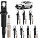 HQPASFY Ignition Coil Packs & Spark Plugs (Set of 8), Compatible with 2002-2016 BMW X5/X6, 545i/550i/645ci/650ci/650i/745i/745li & More 4.4L 4.8L, Replaces# 0221504470, UF592