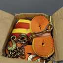 Chain Ratchet Straps 2 Inch x 27 Foot, Cargo Tie Down,4 Pack, 324 inches x 2 inches
