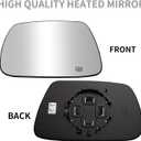 Driver Side Mirror Replacement for 2005 2006 2007 2008 2009 2010 Jeep Grand Cherokee Mirrors Glass - Convex Mirror Glass, Left Side Rear View Mirror with Heated (5142875AA)
