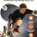 SKATEWIZ Knee and Elbow Pads Adult - Skating Protective Gear Adult - SHIELD - Size L Orange - Skate Gear Roller Skates, Skateboard and Inline Skates