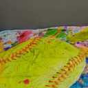 Softball Gifts - 50x40 Inches Sports Throw Blanket for Team, Girls Age 6-8 - Softball Accessories for Girls - Pink Soft Warm Cozy Blankets for Couch, Travel & Camping