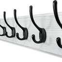WEBI Coat Rack Wall Mount,38 9/16" Long,10 Hooks,Coat Hooks Wall Mounted Large Coat Hanger Wall Hooks for Hanging Coats,Clothes,Jacket,Hats,Entryway,Black/White