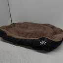 PUPPBUDD Extra Large Dog Bed - Rectangle, Washable, Breathable, Orthopedic, Jumbo Dogs 40"×32" (Brown/Black)