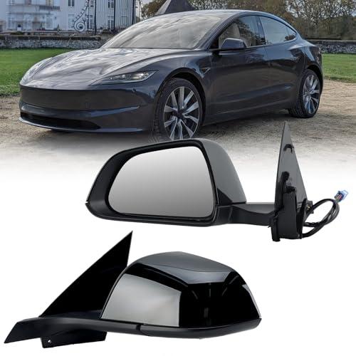 Left Driver Side Mirror Compatible with Tesla Model 3 2017-2023 Replacement 1592031-00-E, 159203100E Power Heated Memory 13 Pins