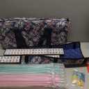 American Mahjong Game Set, 166 White Tiles, 4 All-in-One Color Rack/Pushers, Complete Mahjong Tile Set, Printed Carrying Bag, 9 Inches X 20 Inches X 3 Inches