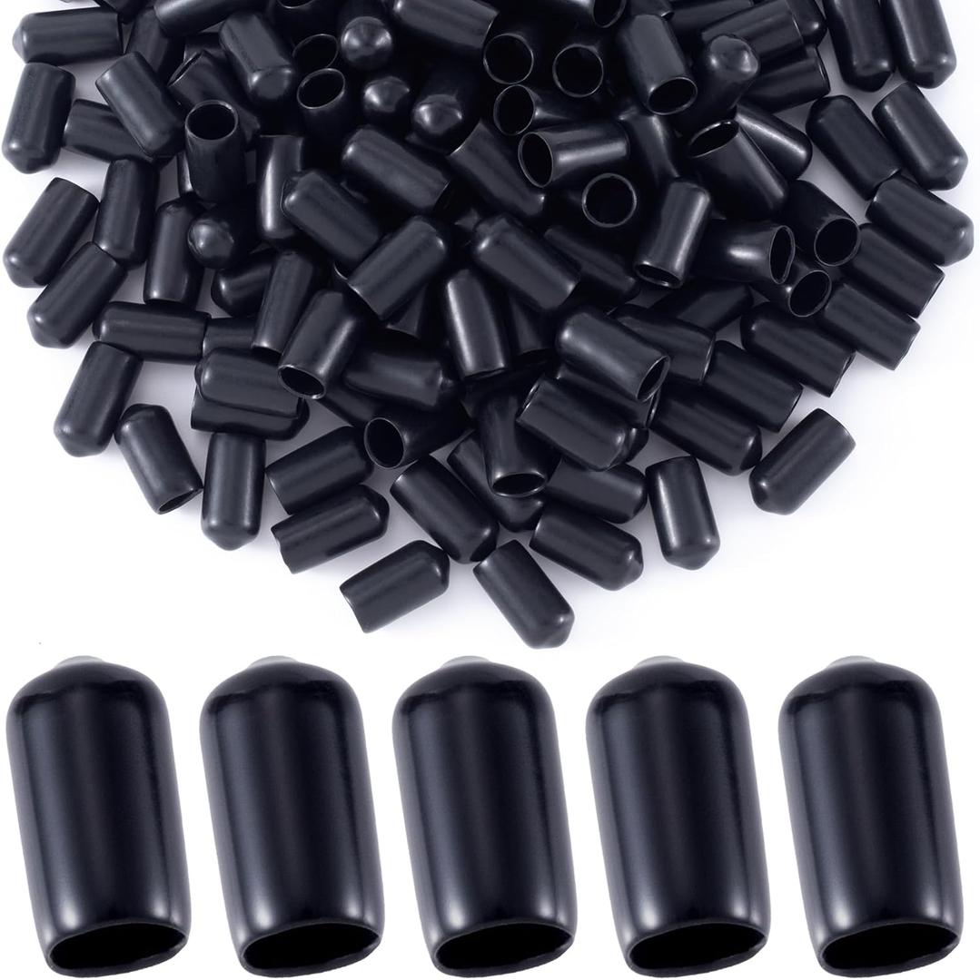 OIIKI 150 PCS Spout Covers, Rubber Dust Cap, Liquor Bottle Covers, Black Pour Spouts Covers for Olive Oil Liquor Bottles