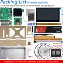 FREENOVE Raspberry Pi 5 Case with Screen (4.3'' Touchscreen), 128GB M.2 NVMe SSD 800 MB/s, 5 MP Camera, OLED Screen, Stereo Speakers, 3.5 mm and Optical Audio (S/PDIF)