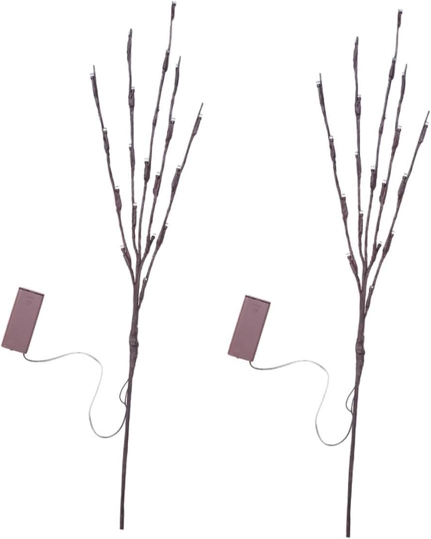 Cabilock 2Pcs Luminous Branches Light LED Decorative Branches for Night Light Home Decor Energy Saving Faux Branches Lighting Elegant Scene Light for Parties and Festivals