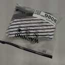 MakeMeChic Women's Striped Bikini Set Halter Triangle Tie Backless String Swimsuit with Boyshorts, Size: Top M, Bottom XL