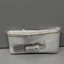 AmazerBath Beige Shower Curtain, 72x72 Washable Cloth Neutral Light Tan Shower Curtain with 12 Hooks, Fabric Khaki and White Striped Set, Farmhouse Bathroom Shower Curtain