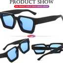 AIEYEZO Square Sunglasses for Women Men Square Thick Frame Sun Glasses Simple Designer Style Shades