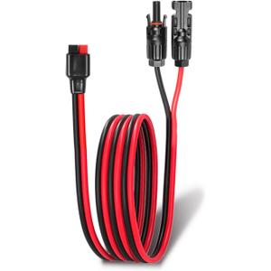 Ansoufien 10AWG Solar Panel to Anderson Connector Cable 6FT, Solar Extension Cable Compatible with Solar Connector and Anderson Connector for Yeti Portable Power Station, Solar Powered Battery
