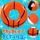 2 Pcs 42.5 Inch Sports Inflatable Pool Floats, 18.5 inches , 42.5 inches