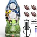 QPAU Life-Size Inflatable Football Target with Dual-Hole & Water-Filled Base - Includes 4 Balls, 2 Pumps & Dry Erase Scoreboard - Heavy Duty Outdoor Backyard Sports Toss Games for Kids, Teens & Adults