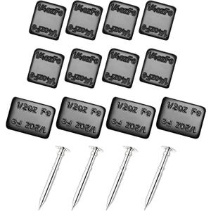 Kypikosp Pinewood Weights Kit - 4pcs Derby Axles & 4OZ 12pcs 2 Sizes Derby Weights for Pinewood Car Axle Kit Derby Car Weights Pine Derby Wheels Axles Less Friction, Improve Speed