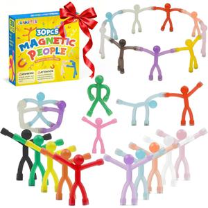 30 Pack Magnetic People Figures, Colorful Magnet Man for Ages 15+, Humanoid Magnetic Men, Funny for Women, Fridge Magnets for Refrigerator, Office, Locker Decor, Whiteboard