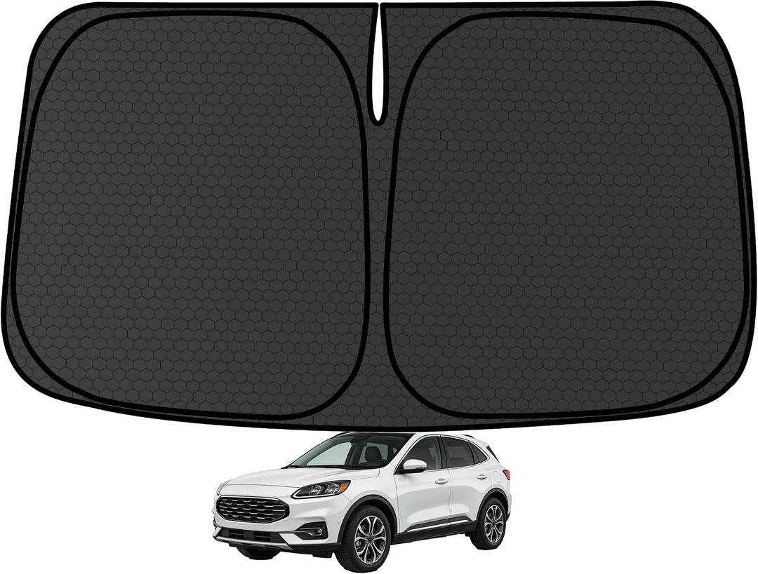 Escape Customized Windshield Sun Shade for 2020-2025 2026 Escape S/SE/SEL/SE Sport Hybrid/Titanium Front Window Sunshade Visor Protector Foldable Blocks UV Rays Keep Car Cooler Accessories