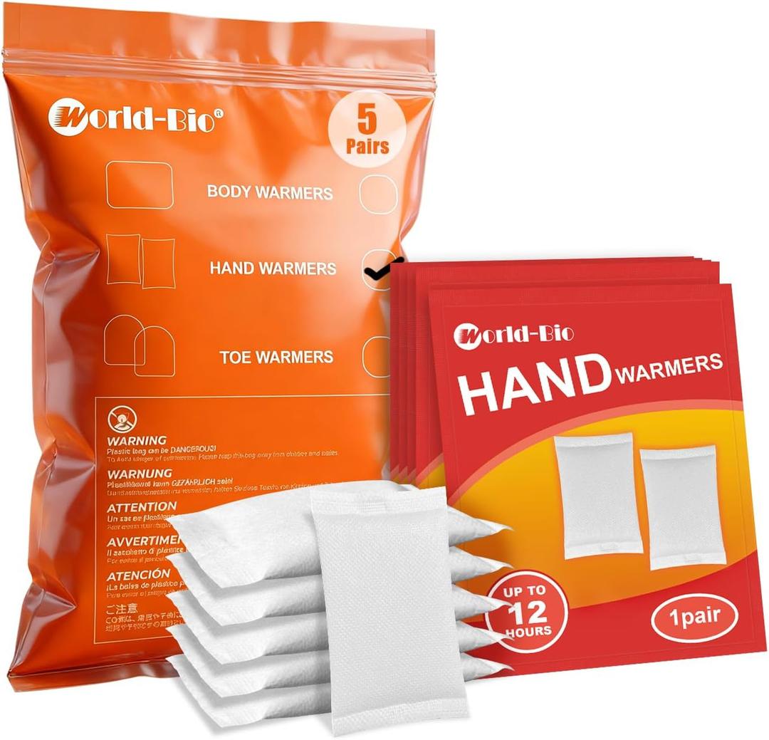 MR.ICE Hand Warmers - 5/10/20 Pairs Disposable Warm Pad - Long Lasting Safe Natural Odorless Air Activated Warmers - Up to 12 Hours of Heat Packs - Glove & Pocket Warmers Camping Hand Warmers
