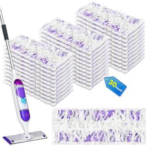 30 Count Disposable Powermop Refills for Swiffer Power Mop Pads, Unscented Spray Cleaning Replacement Mopping Pads
