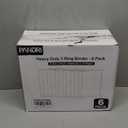 3 Ring Binder 2 Inch, PANDRI 6 Pack 2-Inch Binder Fits Letter Size 8.5'' x 11'' Paper, Versatile Binders for Office Home School, 2 Pockets, Assorted 6 Color