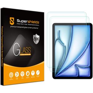 Supershieldz (2 Pack) Designed for iPad Air 11 inch (M3/M2, 2025/2024) Screen Protector, [Tempered Glass] Anti Scratch, Bubble Free