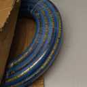 3/4 inch x 50FT Rubber Air Hose Include 2 Pcs Chicago Style connectors, Air Compressor Hose 100% Rubber, 300 PSI, 50F to 190F Degrees High Strength Polyester Braided Replacement Air Line Kit
