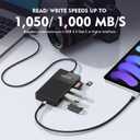 YOTUO External Solid-State Drive 2TB, Up to 1050MB/s, USB-C Portable SSD with All-in-One Multi-Port USB 3.2 Hub and SD/TF Card Reader Docking Station with iPhone/PC/Laptop/Mac/Windows/Android/iOS.