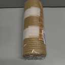 10 Inch x 30 Feet Deco Poly Jute Mesh Ribbon (Natural Brown White Cotton Stripe) : RY800348