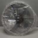 VOLISUN Modern Ceiling Fans with Lights and Remote, 19.7in Low Profile Ceiling Fan Flush Mount, 3000K-6500K Dimmable Bladeless LED Fan Light, Brown Fandelier Ceiling Fans with Lights for Bedroom