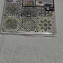 Peel and Stick Backsplash Tile Stickers, Gray Talavera Mexican Tiles (10 Sheets) (Grey)