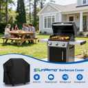 SunPatio BBQ Grill Cover 52 Inch, Outdoor Durable Waterproof Gas Barbecue Cover, Compatible for Weber Spirit 200 and 300 Series, Charbroil and Kenmore Grills, Compared to Weber 7106, 52" x 26" x 43"H