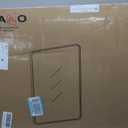 LOAAO 22X30 Bronze Bathroom Mirrors for Vanity, Rounded Rectangle Brushed Bronze Metal Frame Mirror, Anti-Rust, Hangs Horizontally or Vertically