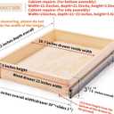Mulush 23W x 21D x 3H Soft Close Slide Out Wood Drawer Organizer for Kitchen, Bottom and Side Assembly (Cabinet Opening>23.5 inches for Bottom Assembly, Opening= 23 inches for Side Assembly)