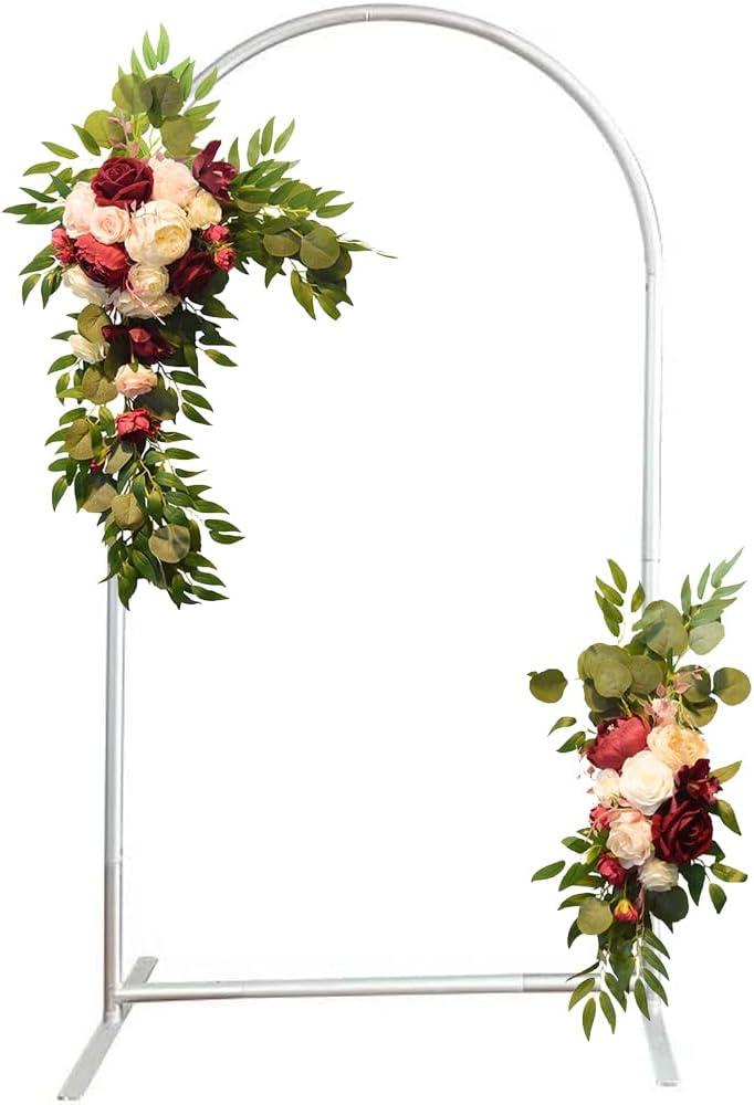 Arch Backdrop Stand,Aluminum Alloy Metal Wedding Ceremony Baby Shower Birthday Party Garden Floral Balloon Support, Assemblable (3x5ft(90x150cm))