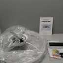 VOLISUN Low Profile Ceiling Fans with Lights and Remote, 19.7in Flush Mount Ceiling Fans with Light, 3000K-6500K Dimmable Fandelier LED Fan Light, White Bladeless Ceiling Fans with Lights for Bedroom