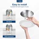 12 x Amico Recessed Lighting 5/6 Inch, 12 Pack 5CCT Flat LED Can Lights, 2700K/3000K/4000K/5000K/6000K Selectable,12W Eqv 110W, 1050LM Brightness, Retrofit Installation - ETL & FCC, White