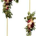 CHUN QIANG CAI DESIGN Metal Wedding Arch Backdrop Stand 6.6x3.3 FT Gold Square Balloon Arch Frame for Wedding, Birthday Party, Baby Shower Ceremony Decoration